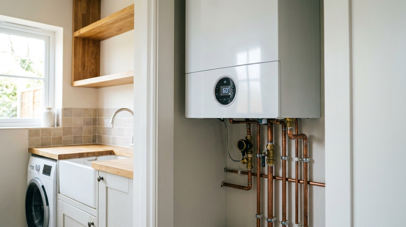 A garage conversion specialist turning an integral garage into a bright living room in a UK home